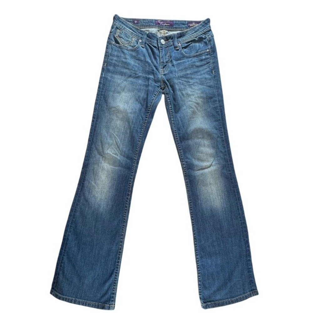 Vigoss Bootcut Jeans Dark Wash Denim V Pockets Women's Size 3/4 x 31 - Picture 4 of 8